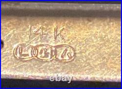 Antique Victorian 14k Gold Carved Coral Cameo Hand Engraved Bar Brooch Pin 7.9gr