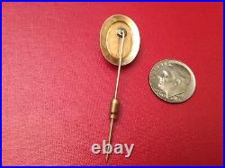 Antique Victorian 14k Gold Hand Carved Sardonyx Hardstone Cameo Stick Pin