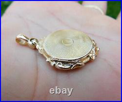 Antique Victorian 14k Gold Hand Chased Floral Locket