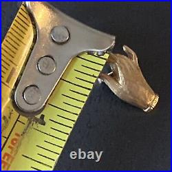 Antique Victorian 14k Hand Brooch Pin Pearl B Hallmark 2.8G
