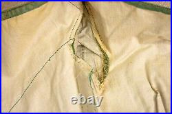 Antique Victorian 1850s Iridescent Green Silk Bodice, All Hand Sewn