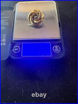 Antique Victorian 18k gold diamond knot brooch pin 4.06 grams