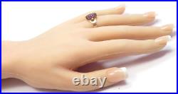Antique Victorian 1910 Amethyst 14K Rose Gold Ring Size 7.5 UK-O 1/2 2.27 Carat