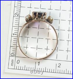 Antique Victorian 1910 Amethyst 14K Rose Gold Ring Size 7.5 UK-O 1/2 2.27 Carat
