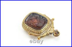 Antique Victorian 19th C. Cameo Glass Hand Carved Pendant or Charm
