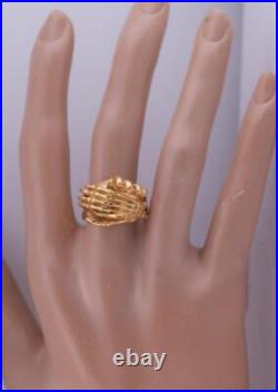 Antique Victorian 9k Gold Fede Gimmel Skeleton Hand Ring Rare & Unique Design