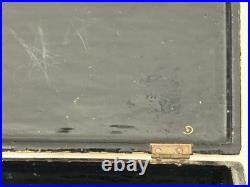 Antique Victorian Anglo-Indian Gilt Laquer Jewelry Box Hand Painted Kashmir 1880