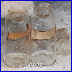 Antique Victorian Apothecary Bottles Chemist Jars Hand Blown Pontil Scar Two D