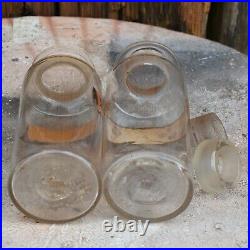 Antique Victorian Apothecary Bottles Chemist Jars Hand Blown Pontil Scar Two D