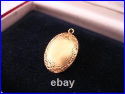 Antique Victorian Art Nouveau era 14K Bloom Gold Hand Chased Engraved Charm Fob