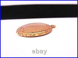 Antique Victorian Art Nouveau era 14K Bloom Gold Hand Chased Engraved Charm Fob