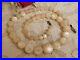 Antique Victorian BALAMUTI Mother-of-Pearl MOP Hand Carved Beads Necklace RARE