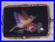 Antique Victorian Bird Brooch Colorful Gold Hand Painted Enameled Black