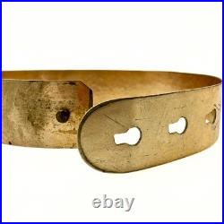 Antique Victorian Botanical Hand Carved Gold Filled Bangle Bracelet