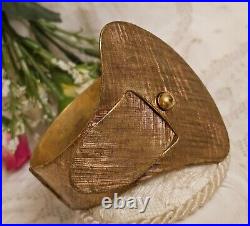 Antique Victorian Brass Hand Made Belt Buckle Bangle Bracelet 1900's RARE