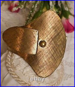 Antique Victorian Brass Hand Made Belt Buckle Bangle Bracelet 1900's RARE