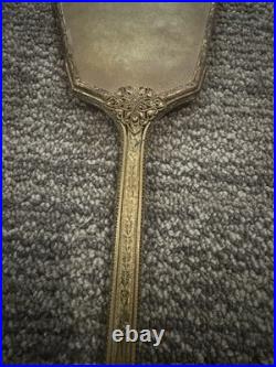 Antique Victorian Brass Hand Mirror see description