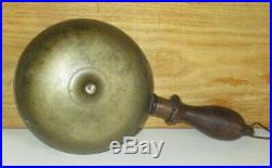 Antique Victorian Ca 1868 Fireman's Hand Held Brass Muffin Fire Alarm Bell