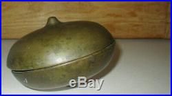 Antique Victorian Ca 1868 Fireman's Hand Held Brass Muffin Fire Alarm Bell