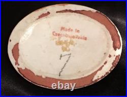 Antique Victorian Cameo Portrait Porcelain Plaque 4 Brooch Courting Couple