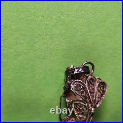 Antique Victorian Cannetille Filigree Cross Silver Hand Wired 22 STERLING 92.5