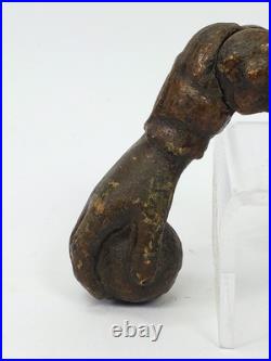 Antique Victorian Cast Iron Door Knocker Ladies Hand Bracelet Ball Salvage 5
