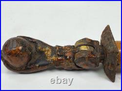 Antique Victorian Cast Iron Door Knocker Ladies Hand Bracelet Ball Salvage 5