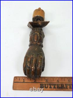 Antique Victorian Cast Iron Door Knocker Ladies Hand Bracelet Ball Salvage 5