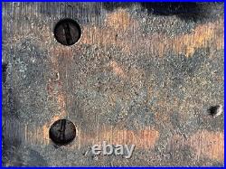 Antique Victorian Cast Iron Embossing Stamp Press Hand Painted, Nice Patina Antique Victorian Cast Iron Embossing Stamp Press Hand Painted, Nice Patina