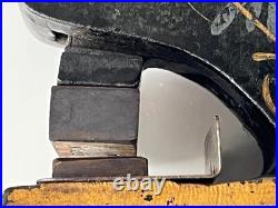 Antique Victorian Cast Iron Embossing Stamp Press Hand Painted, Nice Patina