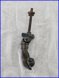 Antique Victorian Cast Iron Lady's Hand Door Knocker Ornate Gothic
