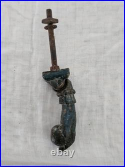 Antique Victorian Cast Iron Lady's Hand Door Knocker Ornate Gothic