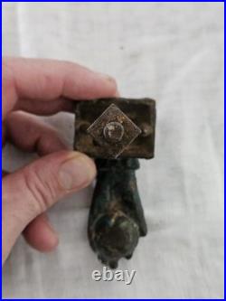 Antique Victorian Cast Iron Lady's Hand Door Knocker Ornate Gothic