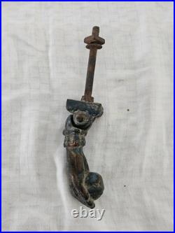 Antique Victorian Cast Iron Lady's Hand Door Knocker Ornate Gothic