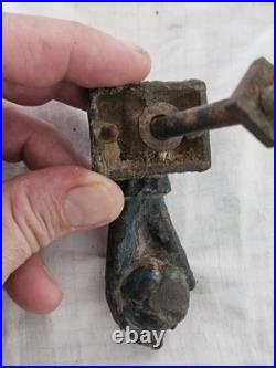 Antique Victorian Cast Iron Lady's Hand Door Knocker Ornate Gothic