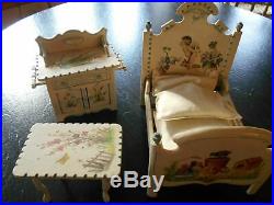 Antique Victorian Cottage Style Hand Painted Miniature Doll Furniture