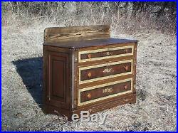 Antique Victorian Country Cottage Hand Painted Chest of Drawers Dresser Commode