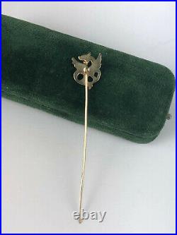 Antique Victorian DRAGON 14? Solid Gold Diamond Hatpin Stick Pin Brooch jewelry