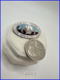 Antique Victorian Daughters Utah Hand Cart Pioneers Brooch Pin Unsigned HTF Read