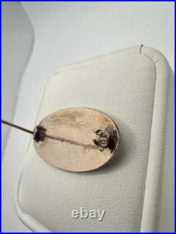 Antique Victorian Daughters Utah Hand Cart Pioneers Brooch Pin Unsigned HTF Read