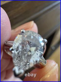 Antique Victorian Diamond Engagement Ring Pear Shape Solitaire Platinum Hand Cut