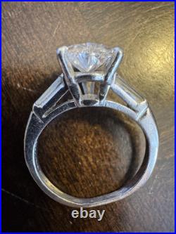 Antique Victorian Diamond Engagement Ring Pear Shape Solitaire Platinum Hand Cut