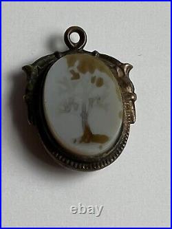 Antique Victorian Double Sided Pendant Hard-stone Agate & Carnelian