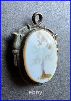 Antique Victorian Double Sided Pendant Hard-stone Agate & Carnelian