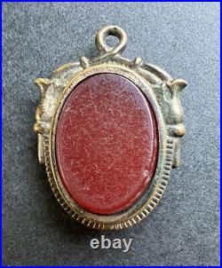 Antique Victorian Double Sided Pendant Hard-stone Agate & Carnelian