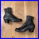 Antique Victorian/Edwardian Black Leather Button Boots Hand Restored