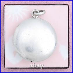 Antique Victorian Edwardian Hand Etched Flower Paste 800 Silver Pendant Antique Victorian Edwardian Hand Etched Flower Paste 800 Silver Pendant