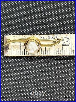 Antique Victorian Era 14k Gold Cameo Brooch Hand Carved Coral/Carnelian