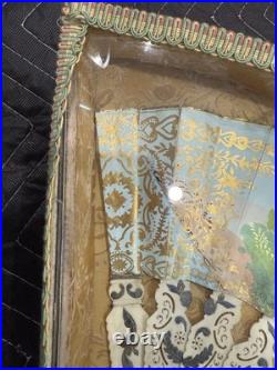 Antique Victorian Era Hand Carved Hand Painted Hand Fan