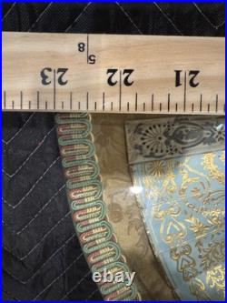 Antique Victorian Era Hand Carved Hand Painted Hand Fan